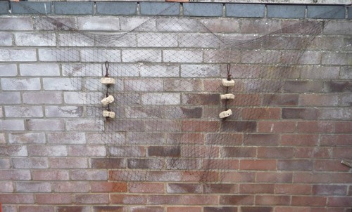 Three vintage cork floats - cork,