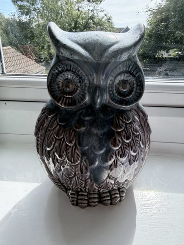 Glazed ceramic owl - , figurine
