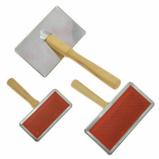 2PCS Handle Shedding Wool Carding Comb Felting Hand Carder Preparation Pet Brush
