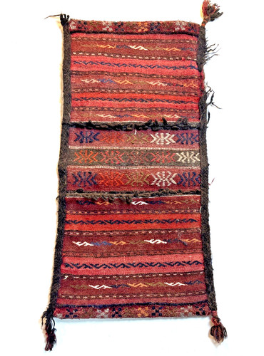 Tribal afghan hand - hand, knotted