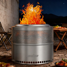 Large Smokeless Fire Pit, Wood Burning Firepit | Smoke Less Bonfire Stove 50cm W