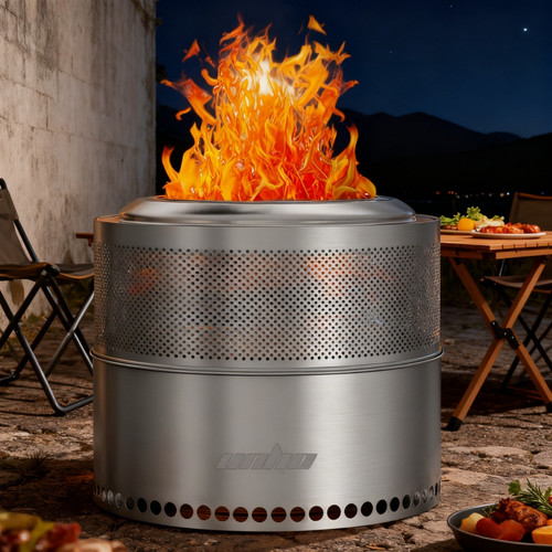 Large smokeless fire pit wood - smokeless,