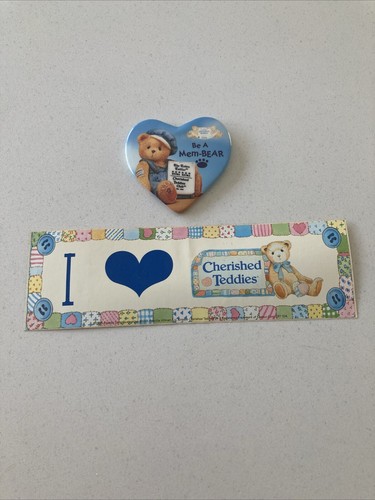 Cherished teddies badge and - teddies,