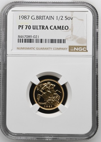 1987 gold proof half - proof,