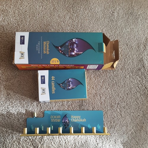 Hanukkah menorah with - with, candle