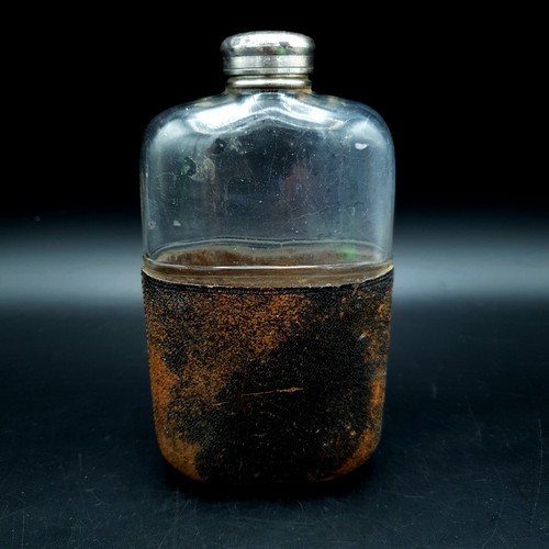 Antique hip flask glass - antique,