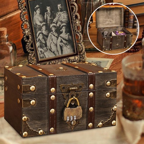 Wooden pirate chest - pirate, small
