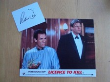 ROBERT DAVI SIGNED CARD & 8"X10" JAMES BOND MOVIE AUTHENTIC FILM MEMORABILIA