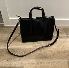 ZARA Black Midi City Bag Zip