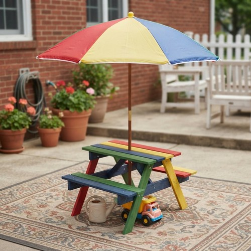 Multicolored wooden picnic - multicolored,