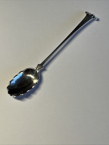Silver vintage tea caddy spoon - silver,