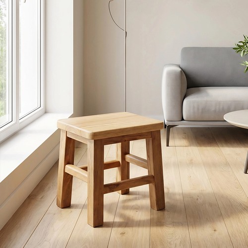 Solid wood footstool shoe - solid,