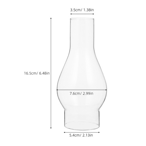 Clear oil lamp - chimney, glass