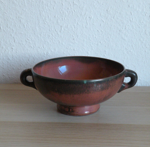 Otto pottery bowl black pink - otto,