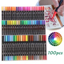 100 Dual Tip Colouring Pens