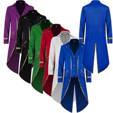 Men Steampunk Long Coat Gothic