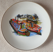 PALL MALL WARE F.W.R CERAMIC PLATE , NARROWBOATS , 20.5 CM