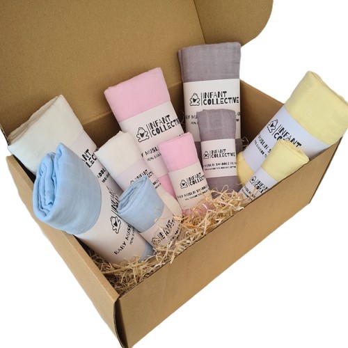 Baby muslin swaddle gift - gift, box
