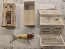 Vintage Used Heddon Dowagiac Wounded Spook 9140 RHF Fishing Lure Heddon Bait Box
