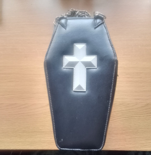 Black gothic style coffin bag - gothic,