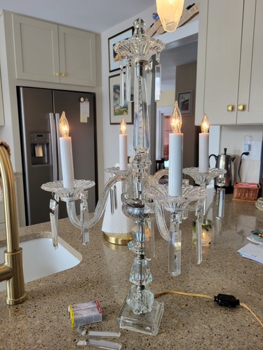 Arm crystal candelabra - crystal,