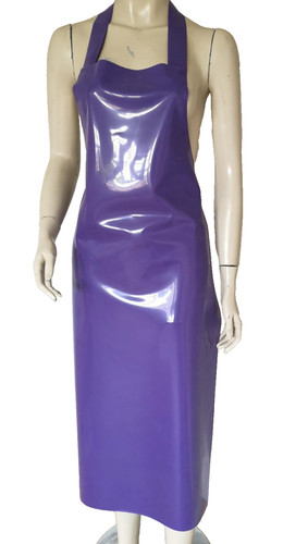 Shiny latex apron - apron, rubber