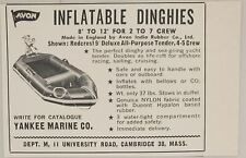 1963 Print Ad Avon Inflatable Dinghies Rubber Rafts Yankee Marine Cambridge,MA