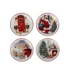 4 Piece Red Christmas Santa