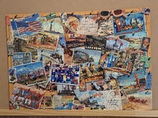 Wentworth Wooden Jigsaw Puzzle USA Postcards  250 Pieces Complete Garry Walton