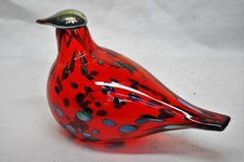 IITTALA /nuutajarvi BIRD BY O.TOIKA.BIRD "ROIN" RED RUBY 20CM