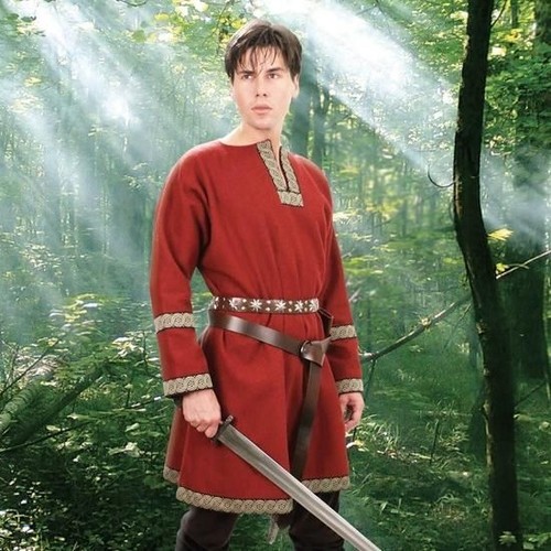 Medieval viking red woollen - medieval/,
