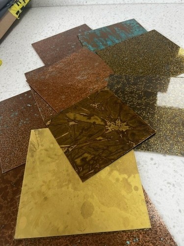 Aged copper brass - brass, imperfect