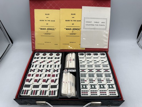 Bamboo mahjong tile set with - bamboo,