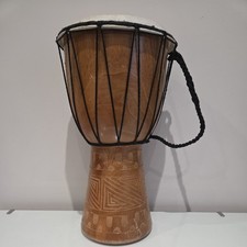 African 9" Wide Wooden Djembe