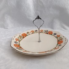 HAMPTON IVORY SWINNERTONS ENGLAND FLORAL SERVING CAKE/SANDWICH PLATE