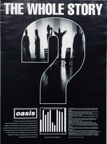 Oasis 1996 print advert - oasis,