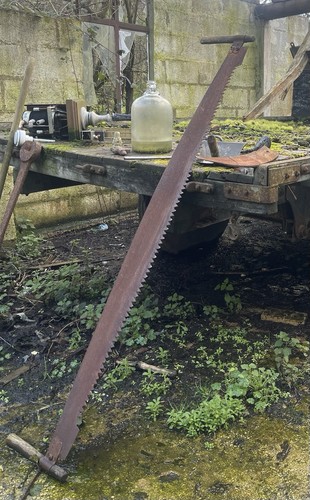 Vintage double handle saw wood - double,