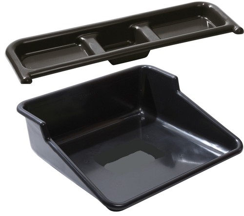 Large black plastic potting - large,