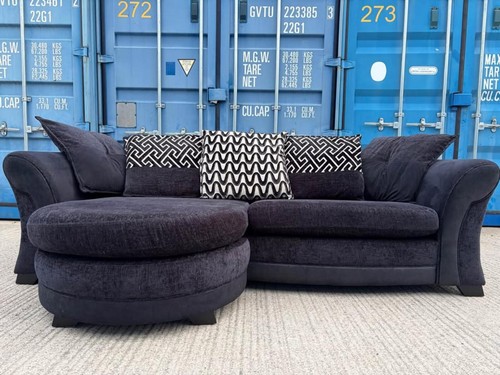 Dfs black chaise sofa - sofa, –