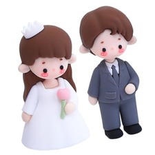 2pcs Wedding Cake Topper Bride And Groom Figurines Mr And Topper Funny