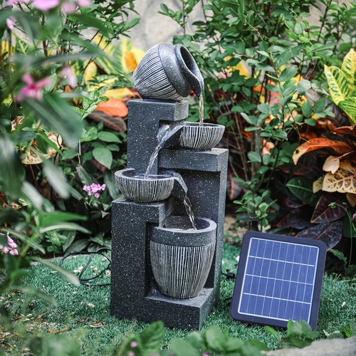 Solar garden water feature - garden,