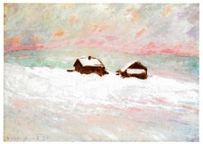 Postcard Claude Monet "Houses