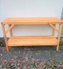 Heavy Duty 150cm x 50cm Swedish Redwood Greenhouse Potting Bench staging