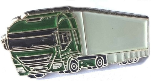 Green truck metal enamel pin - metal,