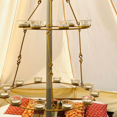 Tea light candle chandelier - tea,