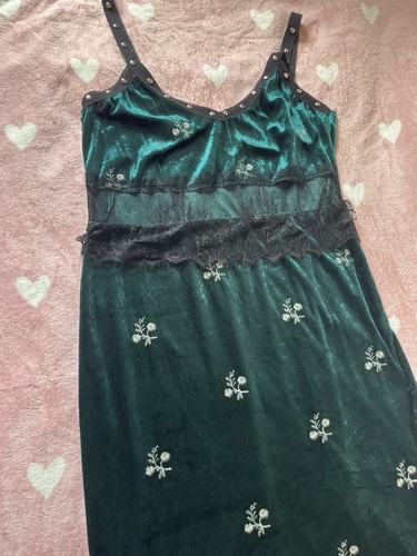 Green gothic style dress from - green,