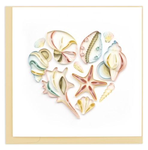 Quilling heart shaped - quilling, sea