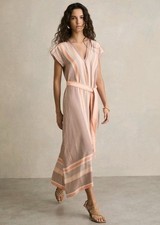 Reiss Gina Scarf-Print Belted