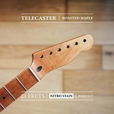 Telecaster Neck – Roasted Maple | 21 Frets | Nitro Satin Finish | Bone Nut