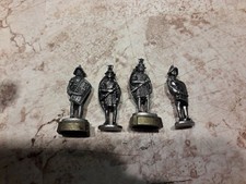 4 x Vintage Collectable Military Soldier Figurines two on brass stands
